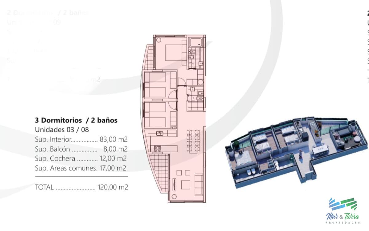 APARTAMENTO EN VENTA, 3 DORMITORIOS, ENTREGA 2025!!
